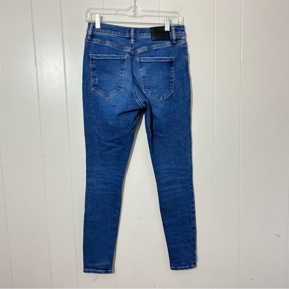 Express Jeans Womens Mid Rise Skinny Blue Size 4r - Picture 5 of 7